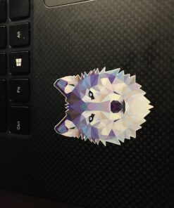 Wolf Modern Art Design Vinyl Sticker - Car Phone Helmet - Select Size (A) X-Small: 2.5" 9 716cXGVDLZL