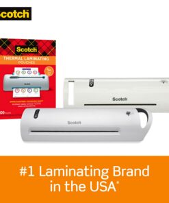 Scotch Thermal Laminating Pouches, Clear, Fits Menu Sized (11.4 in. × 17.4 in.) Paper, 25 Pouches 14 716dN4lYdSL 1