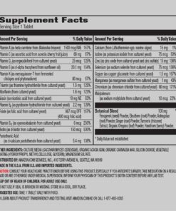 Amazon Elements Men’s One Daily Multivitamin, 62% Whole Food Cultured, Vegan, 65 Tablets, 2 month supply (Packaging may vary) 22 716dumKgUL