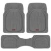 Motor Trend FlexTough Floor Mats for Cars, Gray Deep Dish All-Weather Mats, Waterproof Trim-To Fit Automotive Floor Mats for Trucks SUV, Universal Liner Car Accessories Full Set 3 716dxDwDMZL