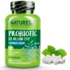 NATURELO Probiotic Supplement - 50 Billion CFU - 11 Strains - One Daily - Helps Support Digestive & Immune Health - Delayed Release - No Refrigeration Needed - 30 Vegan Capsules Probiotic Support 30 Count (Pack of 1)
