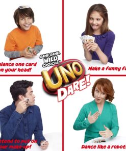 Mattel Games UNO Dare Card Game for Family Night Featuring Challenging and Silly Dares from 3 Different Categories 17 716eN8A5dlL