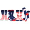 American Flag Men's Crew Socks - I Love USA 4-Pack Size 10-13 5 716etkuuFoL