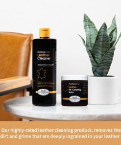 Alternative view of Furniture Clinic Leather Easy Restoration Kit | Includes Leather Recoloring Balm & Leather Cleaner, Sponge & Cloth | Restore & Repair Sofas, Car Seats & More (Ivory) Ivory