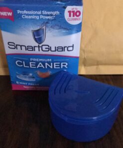 SmartGuard Premium Cleaner Crystals & Cleaning Case -(110 Cleanings)- Removes Stain, Plaque, & Bad Odor from Clear Braces, Dentures, Night Guards, Mouth Guard, & Retainers. 22 716fyIQORXL