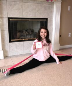 The PlumBand Stretch Band for Dance and Ballet – Colors and Sizes for Kids & Adults – Improve Your Splits, Strength, and Flexibility with Stretching – Printed Instruction Booklet and Travel Bag Rose Pink Small 28 716gKCGjMAL