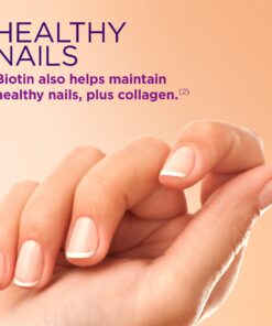 Nature's Bounty Optimal Solutions Hair, Skin & Nails with Biotin and Collagen, Citrus-Flavored Gummies Vitamin Supplement, 2500 mcg, 80 Ct 80 Count (Pack of 1) 23 716gWqrXjNS