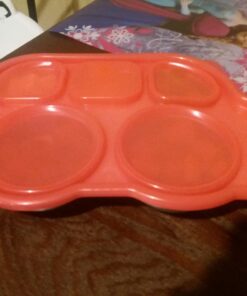 Innobaby Stainless Bus Plate with Airtight Sectional Lid, The Original, Leak-Resistant Divided Platter, Mom Invented Fun Shape Plate Din Din Smart for Babies, Toddlers and Kids, BPA Free Plate, Blue 38 716gcdK1MQL