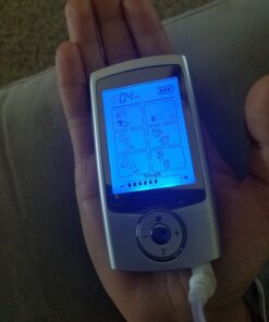 KEDSUM Dual Channel Rechargeable Tens Unit, 24 Modes Tens Unit Muscle Stimulator for Pain Relief Therapy, Electronic Pulse Massager Muscle Massager with 16 Pcs Electrode Pads 31 716gfZLflNL