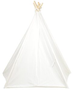 6' Giant Teepee Play House of Pine Wood with Carry Case by Trademark Innovations (White) 32 716hYpUYIKL
