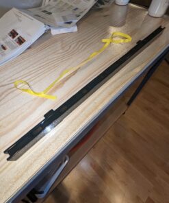 Master Magnetics 24” Heavy-Duty Magnetic Tool Holder, Easy-Install, 20-lb per inch Pull Force, Black Powder Coat with Yellow Stripe (AM1PLC) 24" 34 716iilzddML