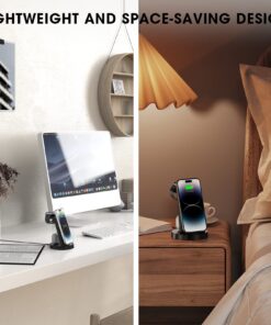 3 in 1 Charging Station for iPhone, Wireless Charger for iPhone 15 14 13 12 11 X Pro Max & Apple Watch - Charging Stand Dock for AirPods 3/2/1/Pro Black 24 716imFkKVXL