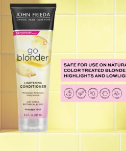 John Frieda Sheer Blonde Go Blonder Conditioner, Gradual Lightening Conditioner, 8.3 oz, with Citrus and Chamomile, featuring our BlondMend Technology 8.3 Ounce 25 716j42gVWhL