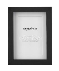Amazon Basics 5" x 7" Rectangular Photo Picture Frame or 4" x 6" with Mat, 2-Pack, Black 5" x 7" 14 716jPSxaEL