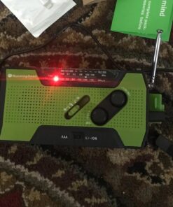 Emergency Crank Weather Radio, AM/FM/NOAA Hand Crank Portable Solar Radio with SOS Alarm, Battery Operated, LED Flashlight & Reading Lamping, 2000mAh Power Bank for Emergency Phone Charge Green 52 716jQYk 6mL