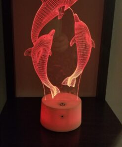 FULLOSUN Night Light for Kids Ocean Dolphin 3D Night Light Porpoise Bedside Lamp with Remote Control 16 Color Changing Xmas Halloween Birthday Gift for Child Baby Girl 29 716jYodug5L
