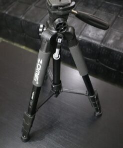 ZOMEI 65” Camera Tripod Compact Light Weight Travel Aluminum Camera/Phone Tripod for Canon Nikon with 2PC Quick Plates and Universal Phone Mount 11 lbs Load (Black) 66 716kZBjzybL