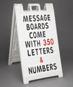 Plasticade Signicade Portable Storable Folding Heavy Duty Plastic A Frame Double Sided Sidewalk Sign with Locking Hinges, White 1 Pack 18 716kvDDxdIL