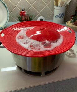 1 X Boil Over Safeguard - Silicone Lid Stops Pots and Pans from Messy Spillovers 39 716kvoPybtL