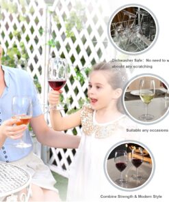 MICHLEY Unbreakable Wine Glasses, 100% Tritan Plastic Shatterproof Large Wine Glasses 20 oz, Set of 2 18 716mPBNiNUL