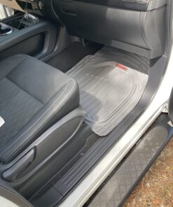 Motor Trend FlexTough Floor Mats for Cars, Gray Deep Dish All-Weather Mats, Waterproof Trim-To Fit Automotive Floor Mats for Trucks SUV, Universal Liner Car Accessories Full Set 57 716md71ipJL