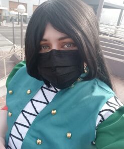 MapofBeauty 40 Inch 100 cm Black Long Straight Cosplay Costume Wig Fashion Party Wig 30 716nHfqRl5L