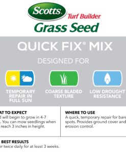 Scotts Turf Builder Grass Seed Quick Fix Mix Fast Growing Turf for a Temporary Lawn, 3 lbs. 3 lb. 39 716nZdJQ71L