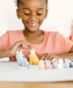 Melissa & Doug Created by Me! Pet Figurines Craft Kit (Resin Dog and Cat, 6 Paints, Paintbrush) Pets 12 716oXQ3B8ML