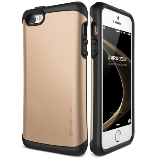 iPhone SE Case, VRS Design [Thor][Champagne Gold] - [Military Grade Drop Protection][Natural Grip] For Apple iPhone SE Champagne Gold