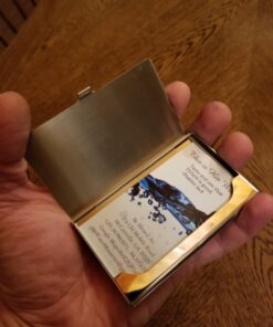 MaxGear Metal Business Card Holder for Men & Women, Pocket Business Card Case Slim Business Card Wallet Business Card Holders Name Card Holder, 3.7 x 2.3 x 0.3 inches, Stainless Steel, Silver Mirror Brushed Silver 36 716picL0DFL