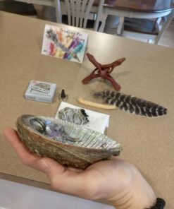 Smudge Kit Spiritual Set, Large Abalone Shell, Complete Sage Smudge Stick Kit, Palo Santo, White Sage Incense for Cleansing, Smudge Feather,Chakra Kit Bracelet, Charitable Positive Vibes Smudging Kit 39 716pkPWn7PL