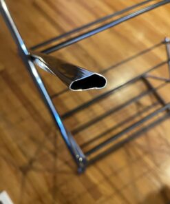 Amazon Basics Foldable Laundry Rack for Air Drying Clothing, 41.8" x 29.5" x 14.5" (L x W x H), Chrome Silver 32 716qSqt7hPL