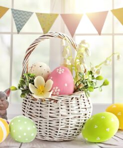 SallyFashion 7 Pcs Wooden Fake Eggs, 3 Colors Wooden Easter Egg Wood Eggs for Crafts Fake Chicken Eggs Nesting Eggs Easter Home Decor 26 716rJoTdtRL