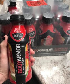 BODYARMOR Sports Drink Sports Beverage, Fruit Punch, Coconut Water Hydration, Natural Flavors With Vitamins, Potassium-Packed Electrolytes, Perfect For Athletes, 16 Fl Oz (Pack of 12) 16 Ounce (Pack of 12) 18 716rMGggL