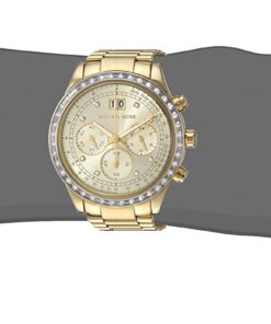 Michal Kors Brinkley Gold-Tone Dial SS Chronograph Quartz Ladies Watch MK6187 4 716s43kJLEL