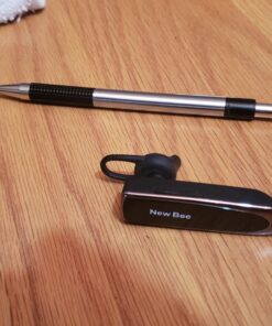 New bee Bluetooth Earpiece V5.0 Wireless Handsfree Headset with Microphone 24 Hrs Driving Headset 60 Days Standby Time for iPhone Android Samsung Laptop Trucker Driver (Black) Black 47 716sdrgPl0L