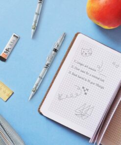 MozArt Mechanical Pencil Set with Case - 4 Sizes: 0.3, 0.5, 0.7 & 0.9mm with 30 HB Lead Refills Each & 4 Eraser Refills -Sketch, Drafting, Art, Drawing Supplies (Clear) Clear 45 716szQJfKiL