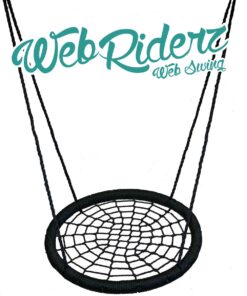 Alternative view of M & M Sales Enterprises MM00124Web Riderz Outdoor Swing N' Spin- Safety Rated to 600 lb, 39 inch Diameter, Adjustable Hanging Ropes, Ready to Hang and Enjoy as a Family, Black