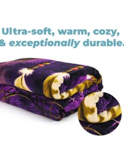 Dawhud Direct Dreamcatcher Wolf Fleece Blanket for Bed, 75" x 90" Dreamcatcher Fleece Throw Blanket for Women, Men and Kids Super Soft Plush Wolf Blanket Throw Fleece Blanket - King Size Blanket I Wolf Dreamcatcher 75" x 90" 19 716u8dhhvL