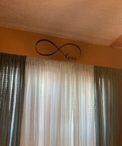 Picniva Wall Stickers Bedroom Decor Infinity Symbol Word Love Vinyl Art Decal 7'' X 22'' Black 25 716uNAzrPiL