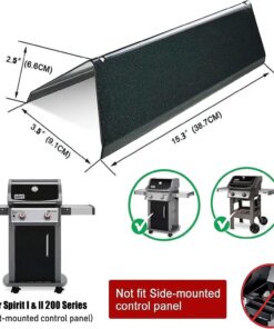 Alternative view of Hisencn 7635 15.3 inch Flavor Bars Porcelain-Enameled Flavorizer Bars, Heat Plate Replacement for Weber Spirit I & II 200 Series, Spirit E210, S210, E220, S220 with Front Control Knobs Porcelain Steel For Spirit I/II 200