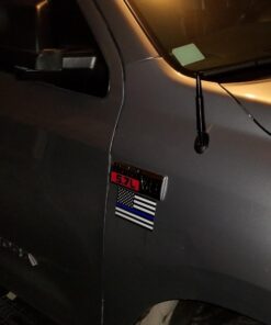 Thin Blue Line Flag Decal - 3x5 in. Black White and Blue American Flag Sticker for Cars and Trucks - in Support of Police and Law Enforcement Officers (1) 1 31 716vHcwgORL