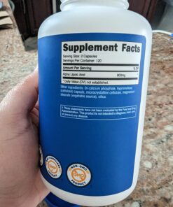 Nutricost Alpha Lipoic Acid 600mg Per Serving, 240 Capsules - Gluten Free, Vegetarian Capsules, Soy Free & Non-GMO 27 716vJGxtOML
