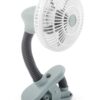 O2COOL 4 Inch Clip On Stroller Fan, Portable Battery Operated for Outdoor, Car Seat and Baby Crib. Flexible Neck and Adjustable Head for Multi-directional Cooling (Grey) Grey 15 716vcJPkysL