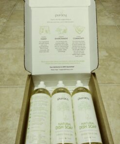 Puracy Dish Soap, Green Tea & Lime, Care for Your Dishes and Your Hands, 99.96% Plant-Based, Natural Liquid Dishwashing Detergent, Skin Friendly Sulfate-Free Kitchen Soap, 16 Fl Oz (Pack of 3) 16 Fl Oz (Pack of 3) 36 716wLhGdPZL 1