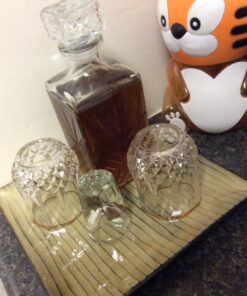 Bormioli Rocco Selecta Collection Whiskey Decanter – Sophisticated 33.75oz Diamond Decanter With Starburst Detailing – For Whiskey, Bourbon, Scotch & Liquor 39 716wv0nviL