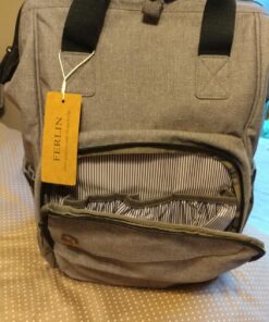 Backpack Diaper Bag Wide Open Design with Stroller Straps Changing Pad & Insulated Pockets for Both Mom & Dad 51 716xg1jevFL 1