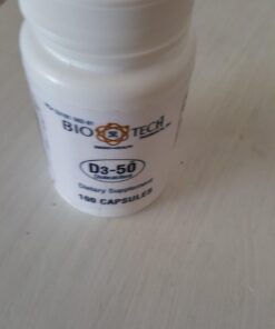 Bio-Tech Pharmacal D3-50 50,000 IU, 100 Capsules – All-Natural Supplement – Supports Bone, Cardiovascular, Neuromuscular, & Immune Health – No Dairy, Fish, Gluten, Peanut, Shellfish, & Soy Standard Packaging 24 716yC1K6B5L