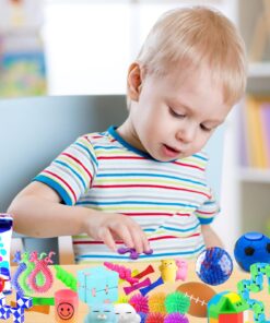 PP PHIMOTA Sensory Toys Set 55 Pack, Stress Relief Fidget Hand Toys for Adults and Kids, Sensory Fidget and Squeeze Widget for Relaxing Therapy - Perfect for ADHD Add Anxiety Autism 21 716yVxyldqL