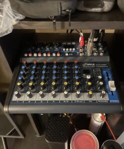 Pyle Professional Audio Mixer Sound Board Console Desk System Interface 8 Channel Digital USB Bluetooth MP3 Computer Input 48V Phantom Power Stereo DJ Studio FX 16Bit DSP Processor PMXU83BT, Black 26 716yrAORXPL